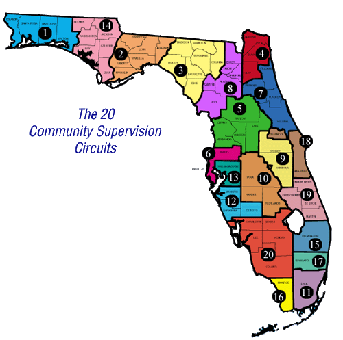 Circuit Map. Click for county information.